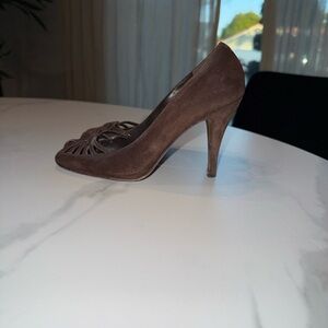 Via Spiga Dark Brown Suede Heels